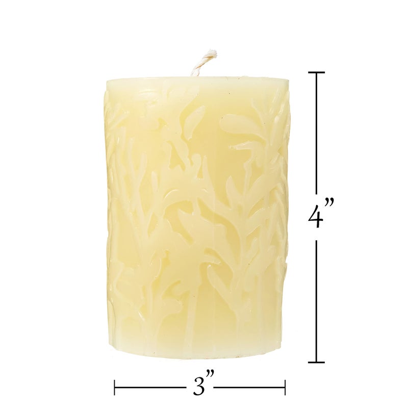 Alternative Imagination Wild Meadow Beeswax Candles - 3x4 Beeswax Pillar Candles, Naturally Whitened & Additive Free - 40 Hours - Smokeless, Dripless, Unscented - for Home Decor, Gifts - 1 Pack - Alternative Imagination - Image 5